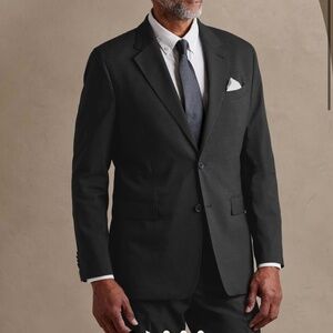 Banana Republic Modern Classic Heather Suit Jacket Charcoal Gray